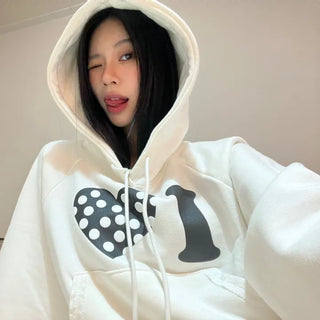 I 💛꙳ Dot Lace Crop Hoodie