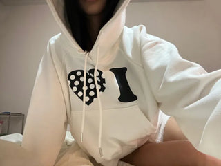 I 💛꙳ Dot Lace Crop Hoodie