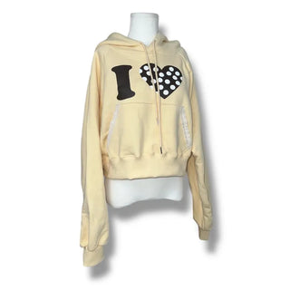 I 💛꙳ Dot Lace Crop Hoodie