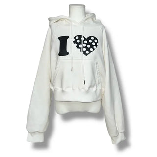 I 💛꙳ Dot Lace Crop Hoodie