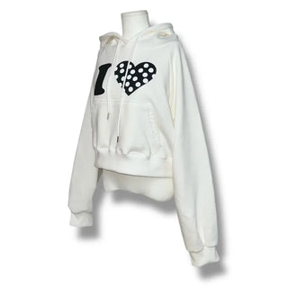 I 💛꙳ Dot Lace Crop Hoodie