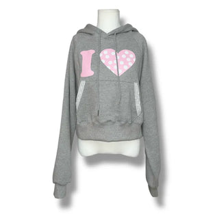 I 💛꙳ Dot Lace Crop Hoodie