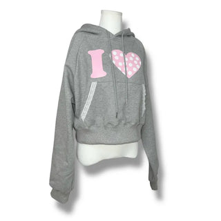 I 💛꙳ Dot Lace Crop Hoodie