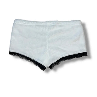 Mink fur lace micro shorts