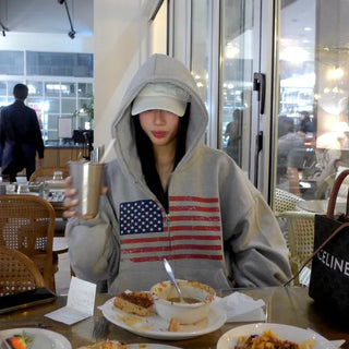 America's Flag Loose Fit Hoodie