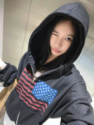 America's Flag Loose Fit Hoodie