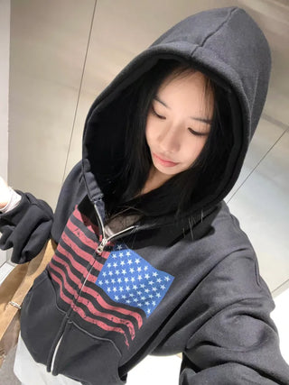 America's Flag Loose Fit Hoodie