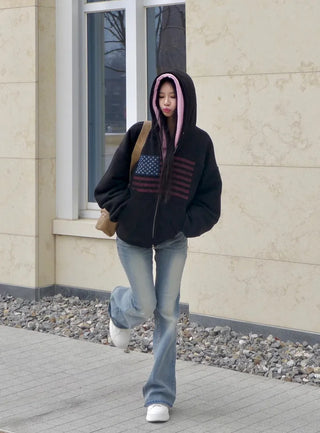 America's Flag Loose Fit Hoodie