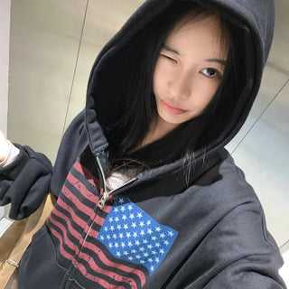 America's Flag Loose Fit Hoodie
