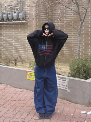 America's Flag Loose Fit Hoodie