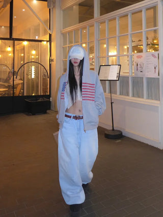 America's Flag Loose Fit Hoodie