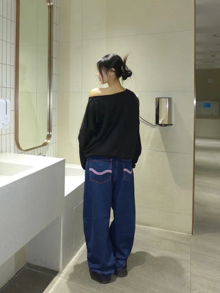 {Fleece x} Saint one-shoulder loose overfit man-to-man