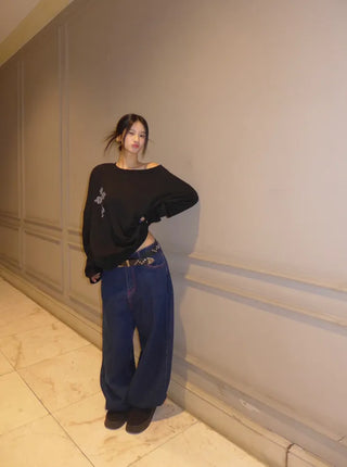 {Fleece x} Saint one-shoulder loose overfit man-to-man