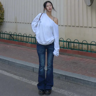 {Fleece x} Saint one-shoulder loose overfit man-to-man