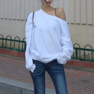 {Fleece x} Saint one-shoulder loose overfit man-to-man