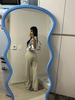 Hidden Multi-Pocket Bootcut Pants