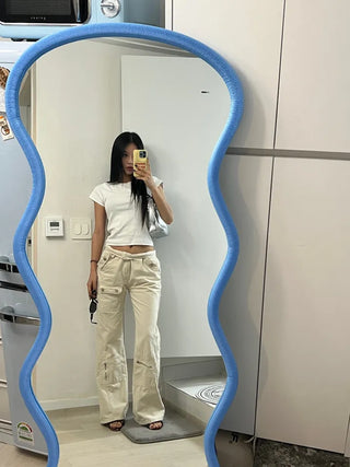 Hidden Multi-Pocket Bootcut Pants