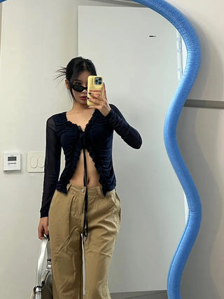 Benny Frill See-Through Cardigan