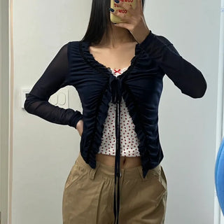 Benny Frill See-Through Cardigan