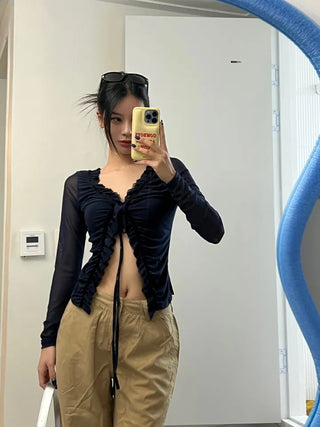 Benny Frill See-Through Cardigan