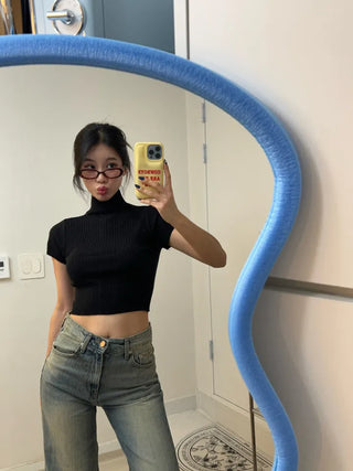 Kali Golji Half-Polar Crop Top