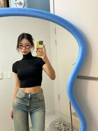 Kali Golji Half-Polar Crop Top