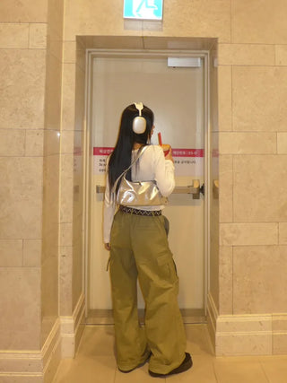 Ties Pintuck Banding Cargo Pants
