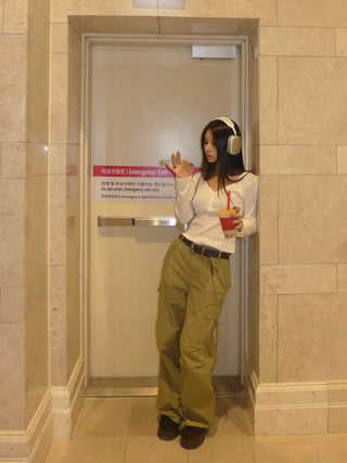 Ties Pintuck Banding Cargo Pants