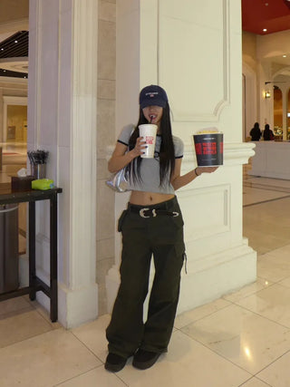 Ties Pintuck Banding Cargo Pants