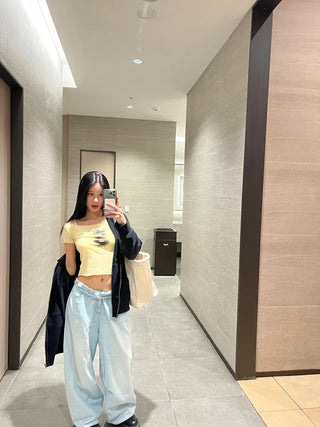 Camo 5 Cutting Off-Shoulder Crop Tee