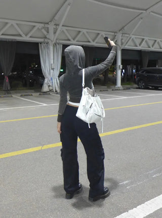 Waist buckle pocket cargo pants