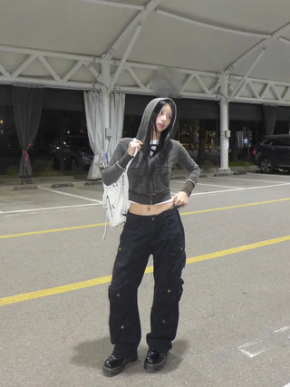 Waist buckle pocket cargo pants