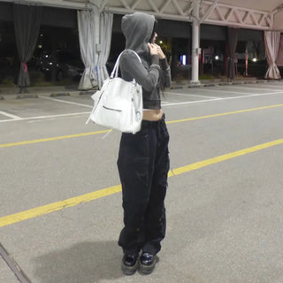 Waist buckle pocket cargo pants