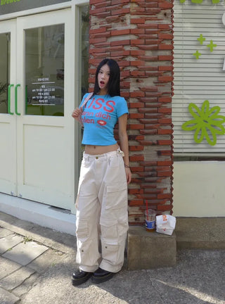 Waist buckle pocket cargo pants