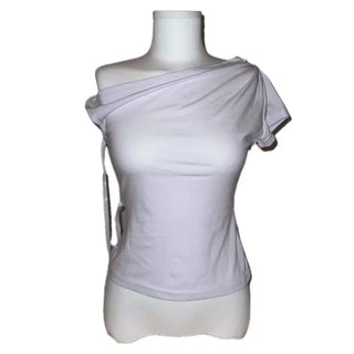 Serena Ribbon Half-Shoulder Tee