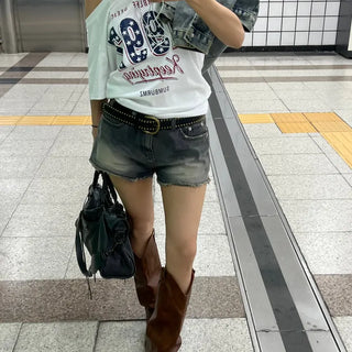Camo damge short pants