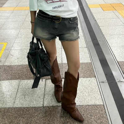 Camo damge short pants