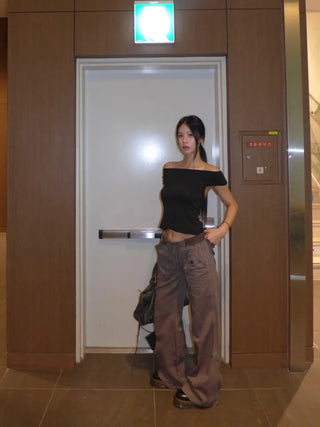 Vintage band charcoal flare pants