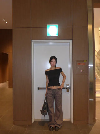 Vintage band charcoal flare pants
