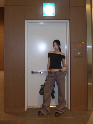 Vintage band charcoal flare pants