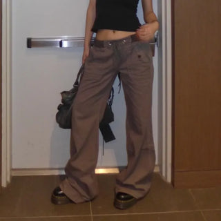 Vintage band charcoal flare pants