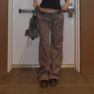 Vintage band charcoal flare pants