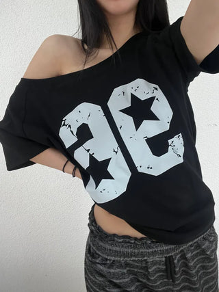 96 ✰ number off shoulder
