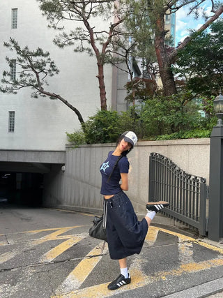 Banding bermuda herringbone carpenter pants