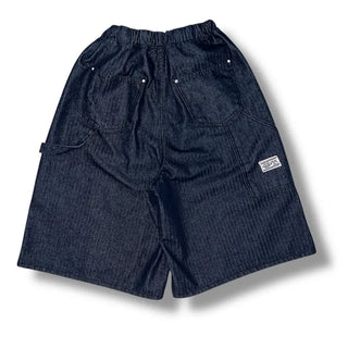 Banding bermuda herringbone carpenter pants