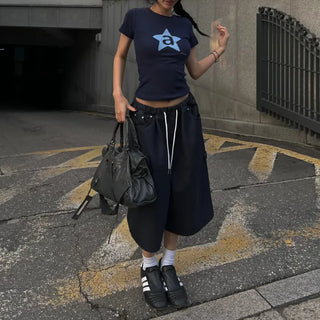 Banding bermuda herringbone carpenter pants