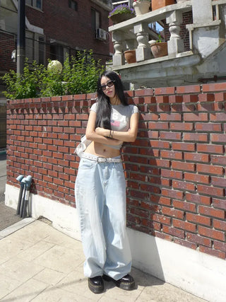 USA Poggle Letter Crop Tee