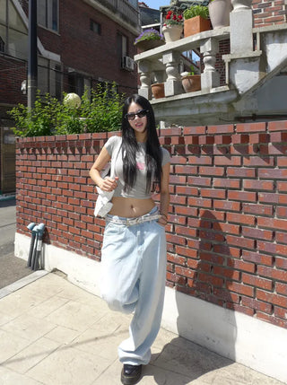 USA Poggle Letter Crop Tee