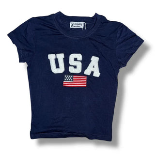 USA Poggle Letter Crop Tee