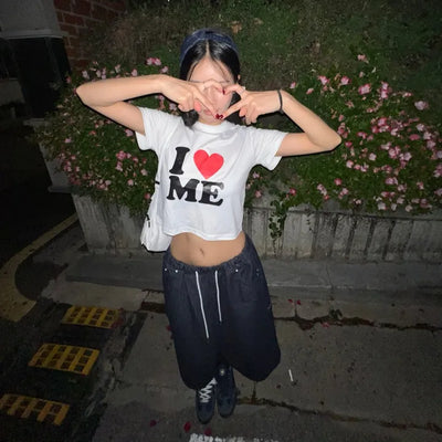 I ❤️ ME crop tee
